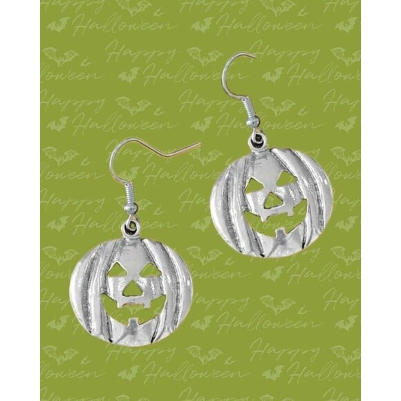 👻HALLOWEEN BUNDLE-Dashing Diva Gloss Gel Nail Strips & Silver Pumpkin Earrings - Picture 4 of 5